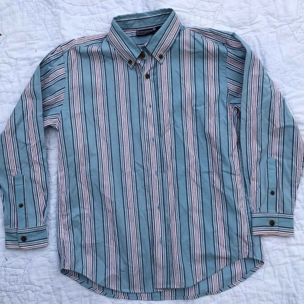 Kitestrings Striped Dress Shirt Boy's Size 10